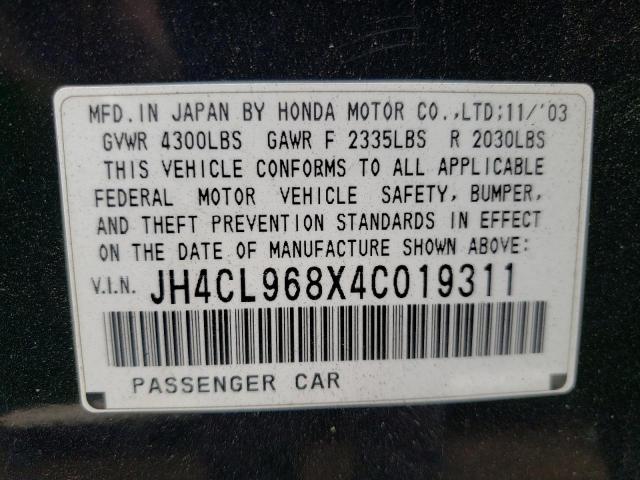 Photo 10 from auction – 2004 ACURA TSX with VIN JH4CL968X4C019311