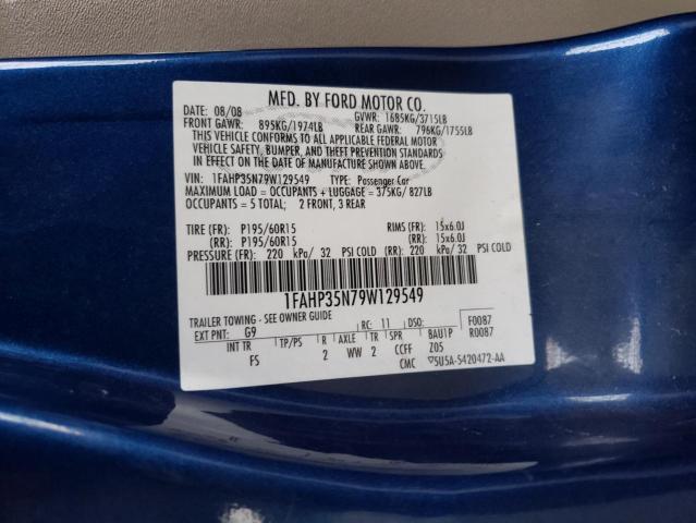 Photo 10 from auction – 2009 FORD FOCUS SE with VIN 1FAHP35N79W129549