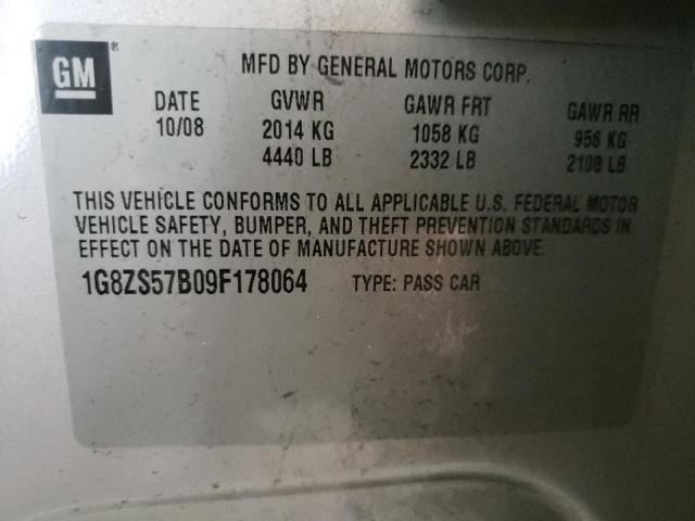 Photo 10 from auction – 2009 SATURN AURA XE with VIN 1G8ZS57B09F178064