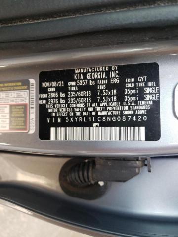 Photo 10 from auction – 2022 KIA SORENTO S with VIN 5XYRL4LC8NG087420