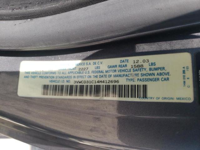 Photo 10 from auction – 2004 VOLKSWAGEN NEW BEETLE with VIN 3VWCD31C14M412696