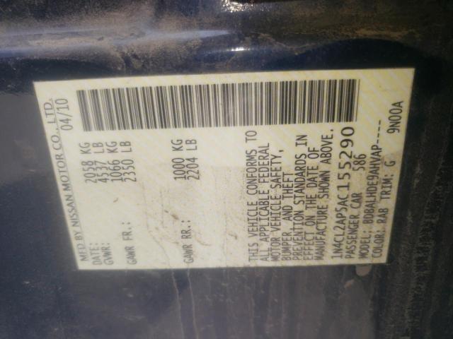 Photo 10 from auction – 2010 NISSAN ALTIMA HYB with VIN 1N4CL2AP5AC155290