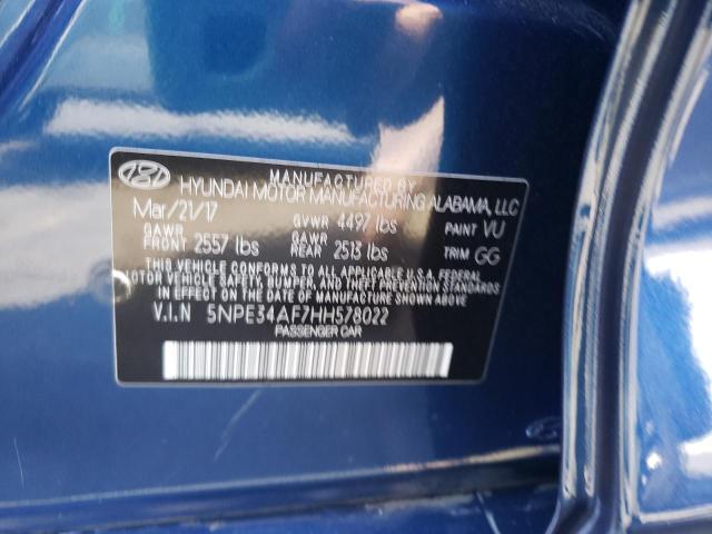 Photo 10 from auction – 2017 HYUNDAI SONATA SPO with VIN 5NPE34AF7HH578022