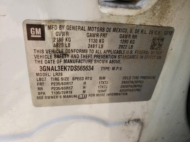 Photo 10 from auction – 2013 CHEVROLET CAPTIVA LT with VIN 3GNAL3EK7DS565634