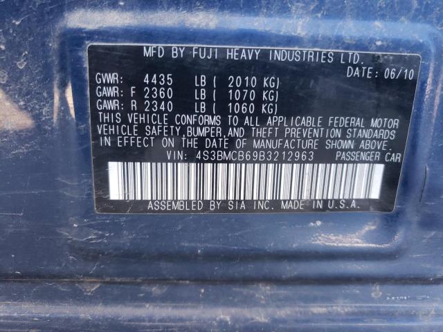 Foto 10 de la subasta – 2011 SUBARU LEGACY 2.5 con VIN 4S3BMCB69B3212963