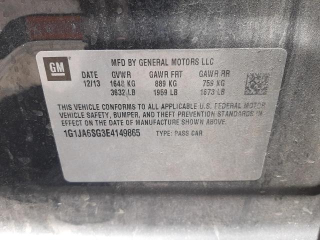 Photo 10 from auction – 2014 CHEVROLET SONIC LS with VIN 1G1JA6SG3E4149865