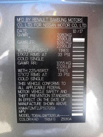 Photo 10 from auction – 2018 NISSAN ROGUE S with VIN KNMAT2MT2JP517059
