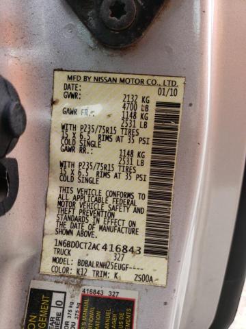 Photo 10 from auction – 2010 NISSAN FRONTIER K with VIN 1N6BD0CT2AC416843