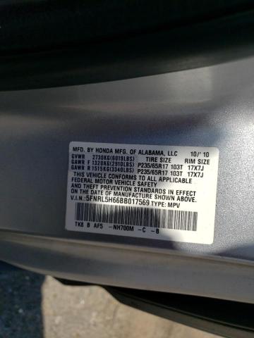 Photo 10 from auction – 2011 HONDA ODYSSEY EX with VIN 5FNRL5H66BB017569
