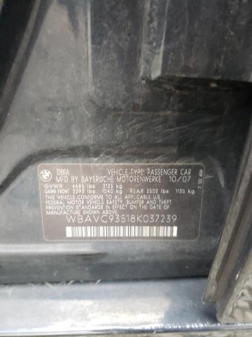 Photo 10 from auction – 2008 BMW 328 XI with VIN WBAVC93518K037239