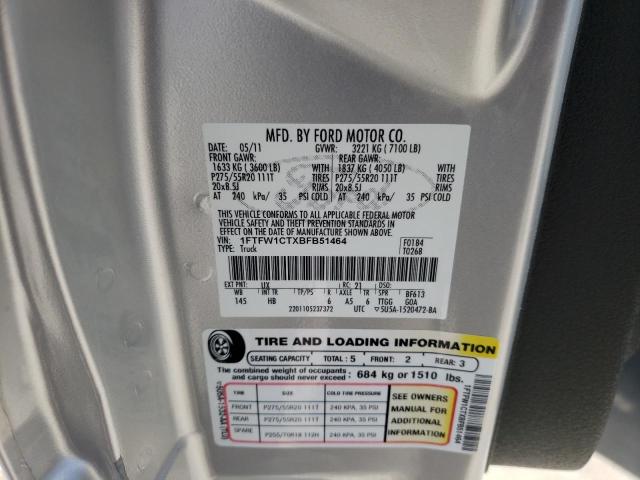 Photo 10 from auction – 2011 FORD F150 SUPER with VIN 1FTFW1CTXBFB51464