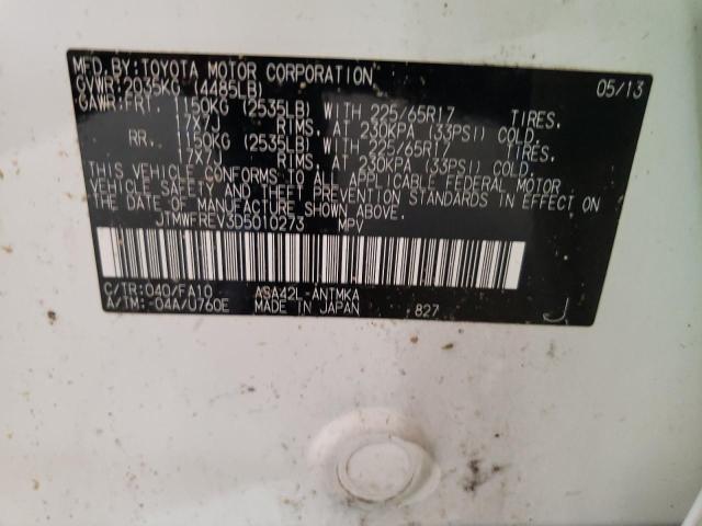 Photo 10 from auction – 2013 TOYOTA RAV4 XLE with VIN JTMWFREV3D5010273