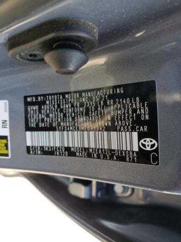 Photo 10 from auction – 2021 TOYOTA COROLLA SE with VIN 5YFS4MCE9MP091342