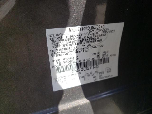 Photo 10 from auction – 2011 FORD FLEX SEL with VIN 2FMGK5CC0BBD11405