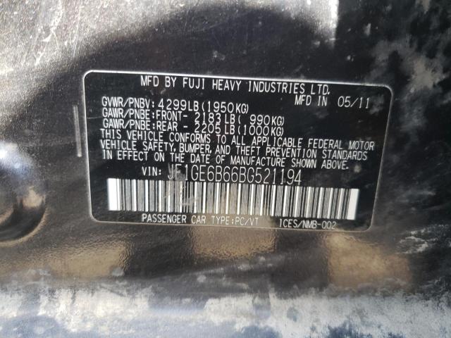 Photo 10 from auction – 2011 SUBARU IMPREZA 2. with VIN JF1GE6B66BG521194