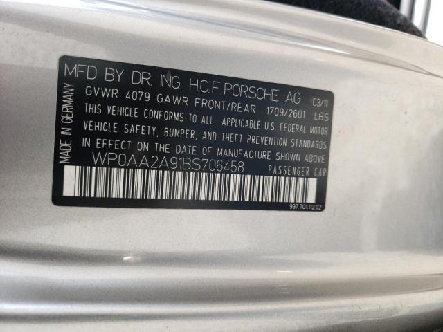 Photo 10 from auction – 2011 PORSCHE 911 CARRER with VIN WP0AA2A91BS706458