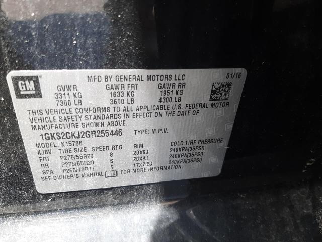 Zdjęcie 10 z aukcji – 2016 GMC YUKON DENA z VIN 1GKS2CKJ2GR255446
