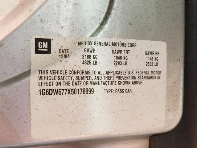 Photo 10 from auction – 2005 CADILLAC STS with VIN 1G6DW677X50178899