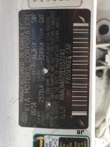 Photo 10 from auction – 2014 KIA CADENZA PR with VIN KNALN4D72E5157243
