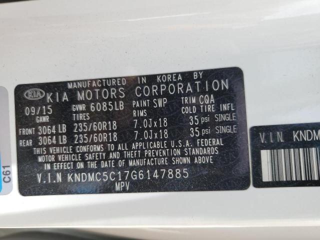 Photo 10 from auction – 2016 KIA SEDONA EX with VIN KNDMC5C17G6147885