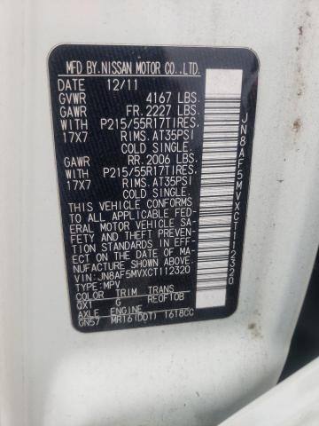 Photo 10 from auction – 2012 NISSAN JUKE S with VIN JN8AF5MVXCT112320