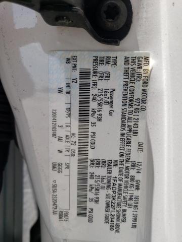 Photo 10 from auction – 2015 FORD FOCUS SE with VIN 1FADP3K22FL204180
