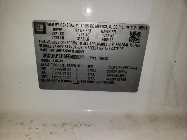Photo 10 from auction – 2014 CHEVROLET SILVERADO with VIN 3GCUKPEH0EG492938