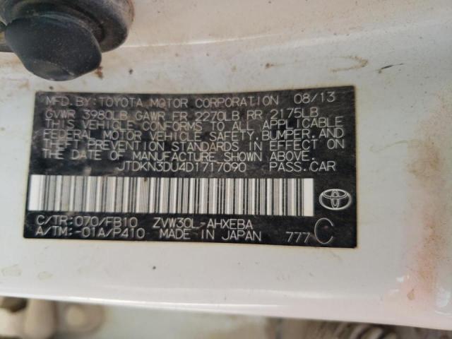 Photo 10 from auction – 2013 TOYOTA PRIUS with VIN JTDKN3DU4D1717090