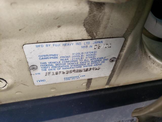 Photo 10 from auction – 2002 SUBARU FORESTER L with VIN JF1SF63592H722966
