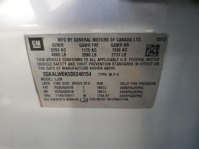 Photo 10 from auction – 2012 GMC TERRAIN SL with VIN 2GKFLWE59C6208189