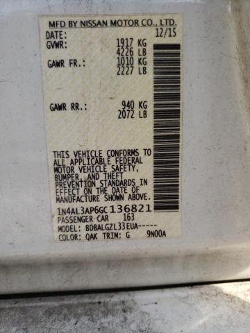 Photo 10 from auction – 2016 NISSAN ALTIMA 2.5 with VIN 1N4AL3AP6GC136821