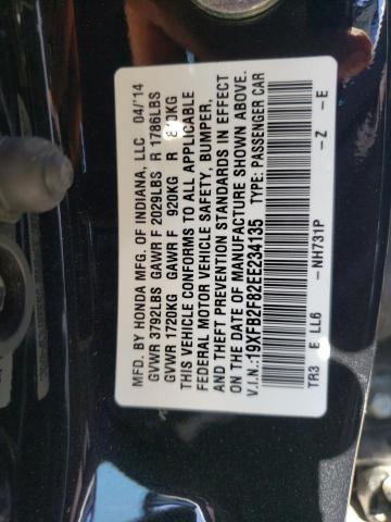 Photo 10 from auction – 2014 HONDA CIVIC EX with VIN 19XFB2F82EE234135