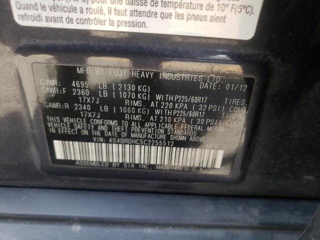 Photo 10 from auction – 2012 SUBARU OUTBACK 3. with VIN 4S4BRDHC5C2255512