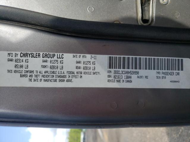 Photo 10 from auction – 2011 DODGE CHARGER with VIN 2B3CL3CG0BH520990