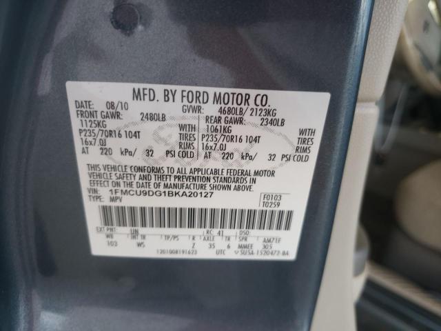 Photo 10 from auction – 2011 FORD ESCAPE XLT with VIN 1FMCU9DG1BKA20127