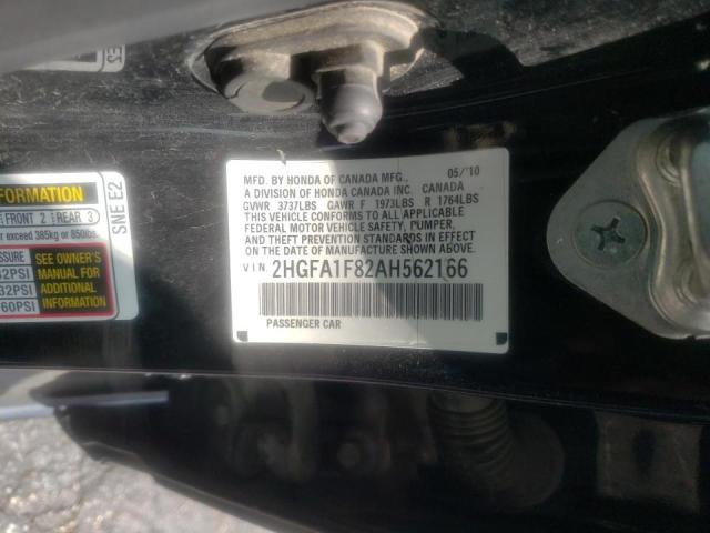 Photo 10 from auction – 2010 HONDA CIVIC EX with VIN 2HGFA1F82AH562166