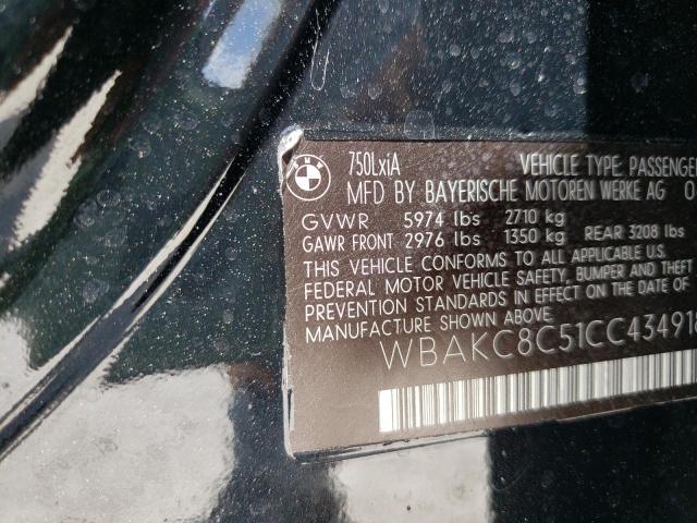 Zdjęcie 10 z aukcji – 2012 BMW 750 LI z VIN WBAKC8C51CC434918