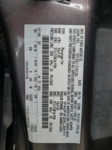 Photo 10 from auction – 2014 FORD FOCUS SE with VIN 1FADP3F20EL395171