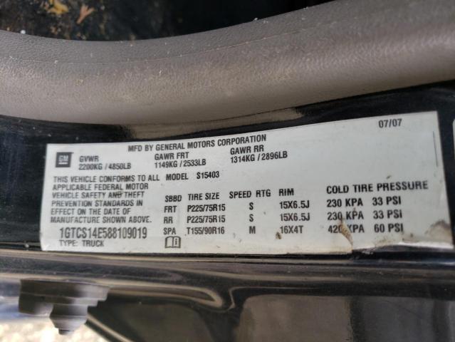 Photo 10 from auction – 2008 GMC CANYON with VIN 1GTCS14E588109019