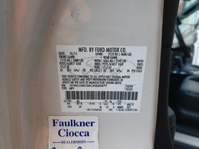 Foto 10 de la subasta – 2012 FORD ESCAPE LIM con VIN 1FMCU9EG0CKB20977
