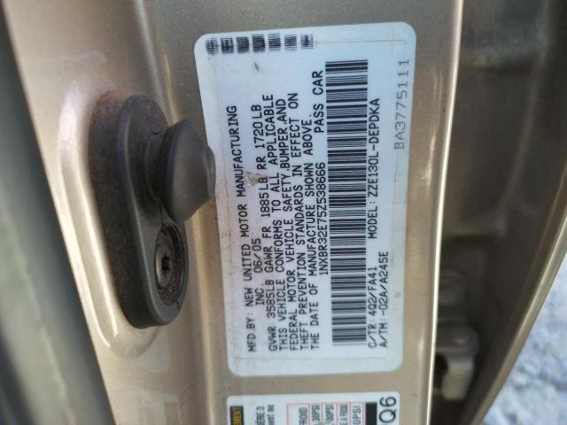 Photo 10 from auction – 2005 TOYOTA COROLLA CE with VIN 1NXBR32E75Z538666