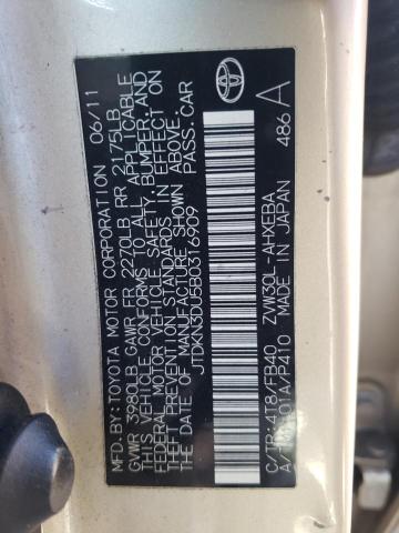 Photo 10 from auction – 2011 TOYOTA PRIUS with VIN JTDKN3DU5B0316909