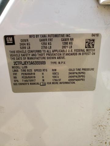 Photo 10 from auction – 2010 GMC TERRAIN SL with VIN 2CTFLJEY3A6355909