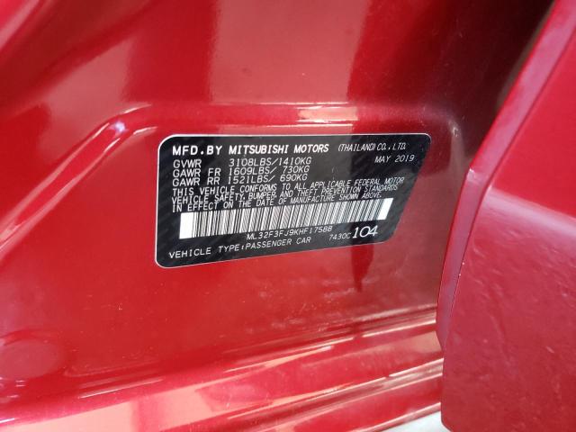 Photo 10 from auction – 2019 MITSUBISHI MIRAGE G4 with VIN ML32F3FJ9KHF17588