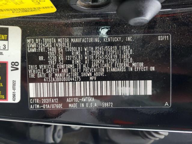 Photo 10 from auction – 2011 TOYOTA VENZA with VIN 4T3ZA3BB0BU044275