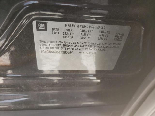 Photo 10 from auction – 2014 BUICK LACROSSE with VIN 1G4GB5G36EF305864