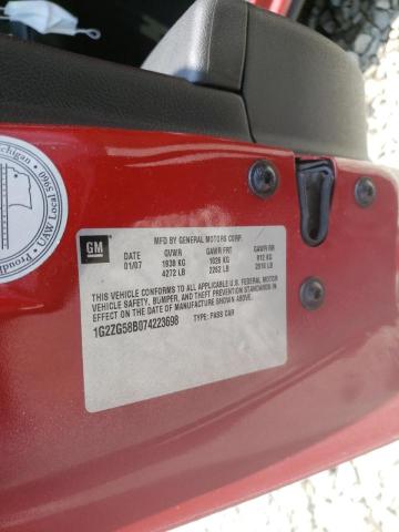 Photo 10 from auction – 2007 PONTIAC G6 BASE with VIN 1G2ZG58B074223698