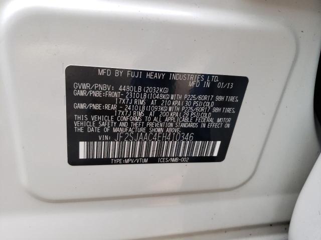 Photo 10 from auction – 2014 SUBARU FORESTER 2 with VIN JF2SJAAC4EH410346