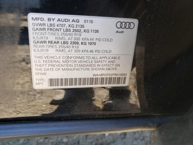 Photo 10 from auction – 2015 AUDI Q3 PREMIUM with VIN WA1BFCFS2FR010593