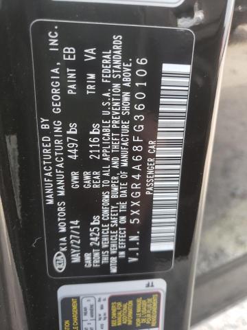 Photo 10 from auction – 2015 KIA OPTIMA SX with VIN 5XXGR4A68FG360106
